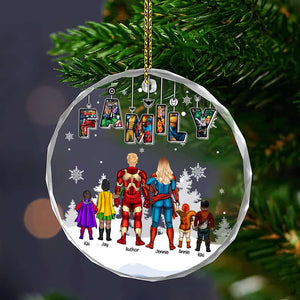 We Are A Super Hero Team - Personalized Acrylic Ornament - Gift For Family Members - CL02 NA94