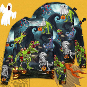 Halloween Zombie Saurus Scary - Sweater