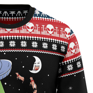 Alien Ugly Christmas Sweater For Men And Women