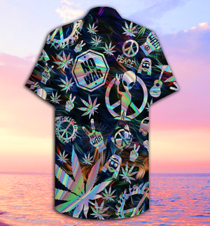 Hippie Alien Peace Life Hawaiian Shirt