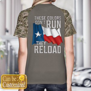 Personalized Veterans Texas Flag 3D T-shirt