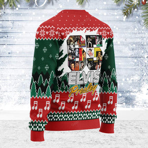 Elvis In memory of Elvis - Costumes Cosplay Ugly Christmas Sweater