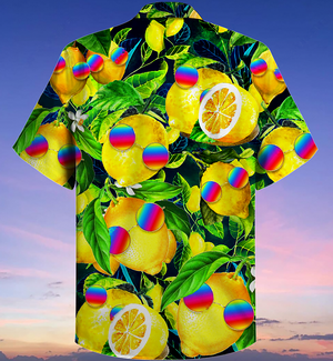 Hippie Funny Lemon Peace Hawaiian Shirt