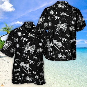 Starwars Spacecraft Pattern - Hawaiian Shirt For Men, Women, Kids