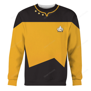 Star Trek The Next Generation Yellow Hoodie Sweatshirt Sweatpants