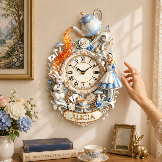 Magical Wonderland - Personalized Wall Hanging Clock - Gift For Family NL122 