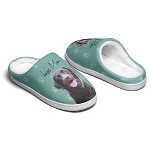 Custom Photo Woof Woof Meow Meow - Personalized Slippers - Gift For Dog Lovers, Cat Lovers, Pet Owners NA94