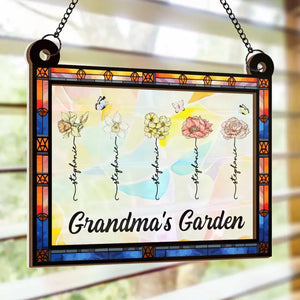 The True Power Behind The Power - Personalized Window Hanging Suncatcher Ornament - Gift For Mom, Grandma, Mother's Day | NA94