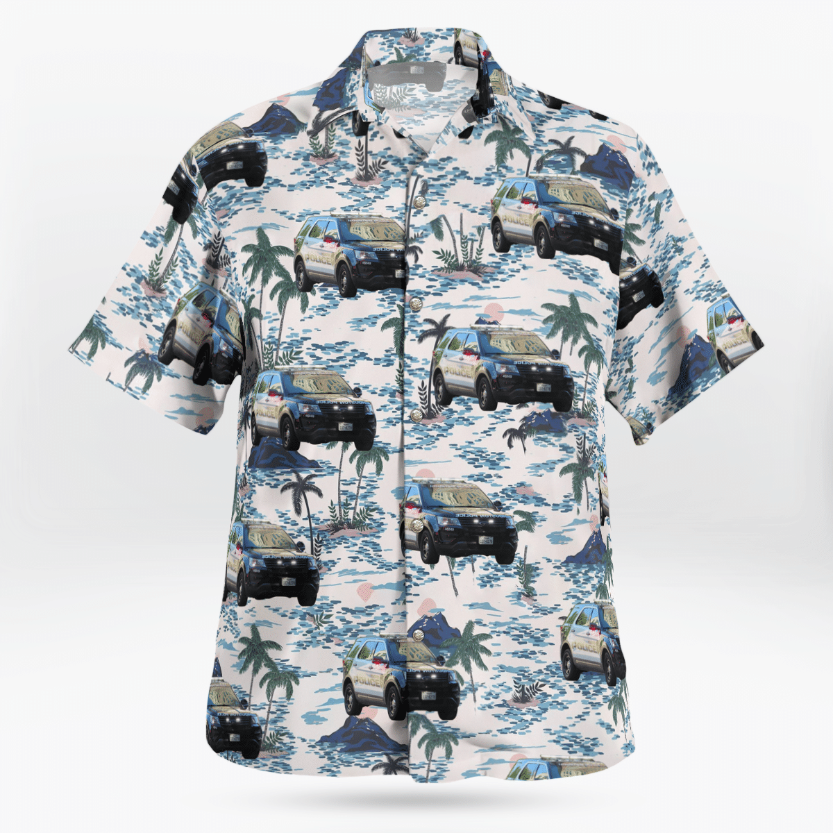 Texas Houston Police Department Ford Interceptor Utility Hawaiian Shirt