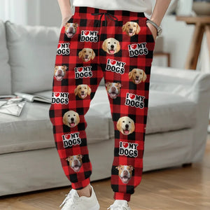 Custom Photo I Love My Fur Baby - Personalized Pajama Pants - Gift For Pet Lovers - NA94