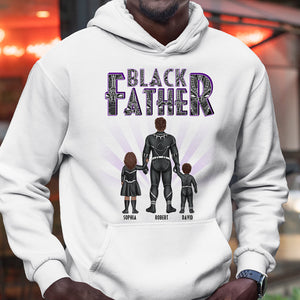 Super Hero Black Father - Personalized TShirt - Gift For Dad, Fathers Day  - CL02 NA94