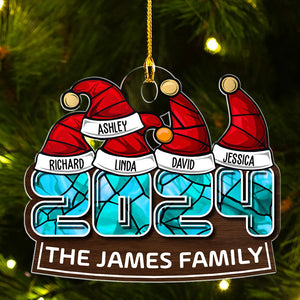 We Wish You A Merry Christmas 2024  - Christmas Gift For Family Members - Personalized Acrylic Ornament - NA94