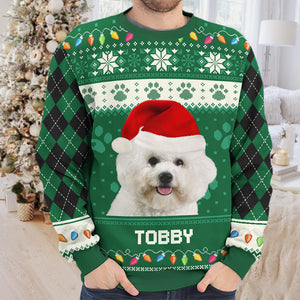 Custom Photo Grow Old Along With Me - Personalized Ugly Sweater - Gift For Pet Lovers, Pet Owners NA94