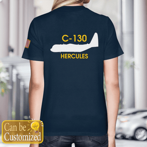 Personalized US Air Force Veteran C-130 Hercules T-Shirt