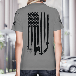 Personalized Veterans Welder Flag 3D T-shirt