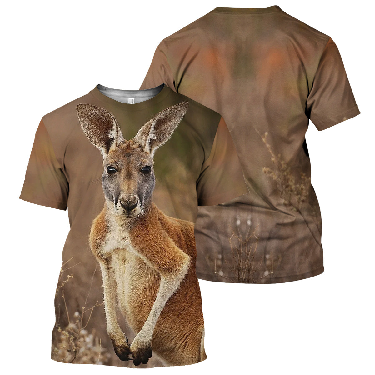 Kangaroo 3D All Over Printed T-Shirt For Men, Women