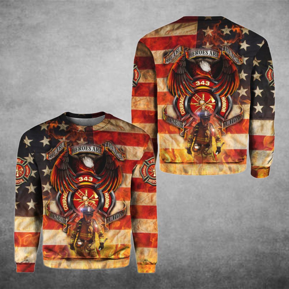 Firefighter The True Heroes Are The One All Over Print Sweater For Men & Women