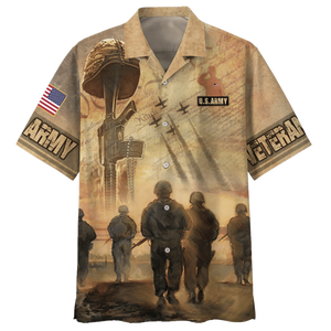 Us Amry Picture Of Soldiers Hawaiian Shirt