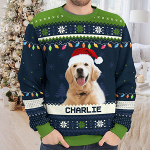 Custom Photo Happy Howlidays - Personalized Ugly Sweater - Gift For Pet Lovers, Pet Owners NA94