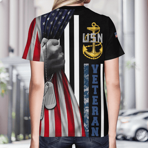 US Navy Veteran T-Shirt 3D