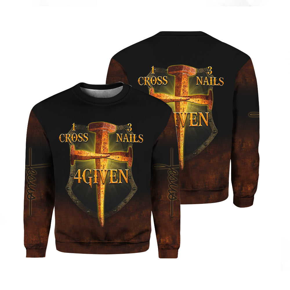 Jesus Cross Nails 4Given Sweater For Men & Women