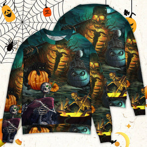 Halloween Skull Dark Scary - Sweater