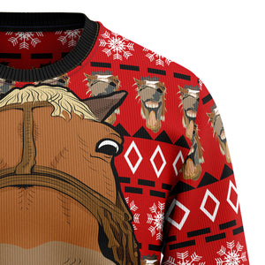 Christmas Funny Horse Ugly Sweatshirt For Men And Women