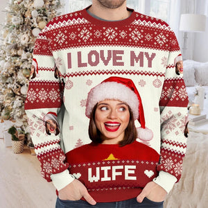 Custom Photo Holidays Are Better With You By My Side - Personalized Ugly Sweater - Christmas Gift For Couple, Husband Wife, Anniversary NA94