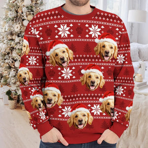 Custom Photo May Your Christmas Be Furry And Bright - Personalized Ugly Sweater - Christmas Gift For Pet Lovers - NA94