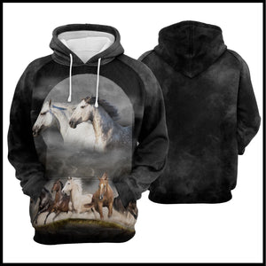 Wild Horse Running Hoodie For Men And Women