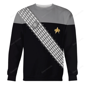 Star Trek DSN Worf Gray Hoodie Sweatshirt Sweatpants