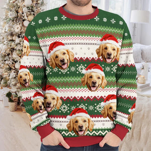 Custom Photo We Whisker You A Merry Christmas - Personalized Ugly Sweater - Christmas Gift For Pet Lovers - NA94