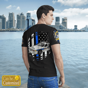 Personalized Veterans Connecticut State Police Vehicles 3D T-Shirt