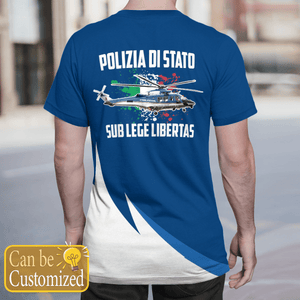 Personalized Veteran Polizia di Stato Agusta Westland AW-139 3D T-shirt