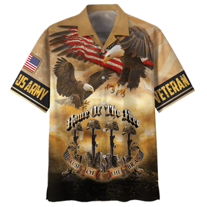 Army Home Of The Free Because Of The Brave Hawaiian Shirt