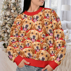 Custom Photo Pawsitive Christmas - Personalized Ugly Sweater - Christmas Gift For Pet Lovers - NA94