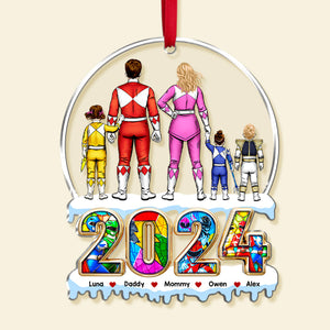 The Best Family The Best Power Ranger Team - Gift For Family Members - Personalized Acrylic Ornament  - CL21 NA94