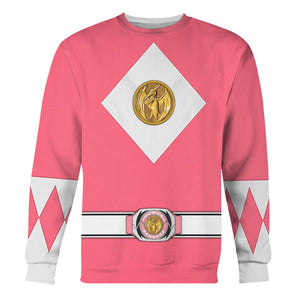 Pink Ranger Mighty Morphin The Movie (1995) C1 - Hoodie Set, Sweatshirt, Sweatpants PRHS88