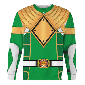 Green Ranger Dragon Shield Mighty Morphin Cosplay - Hoodie Set, Sweatshirt, Sweatpants PRHS96