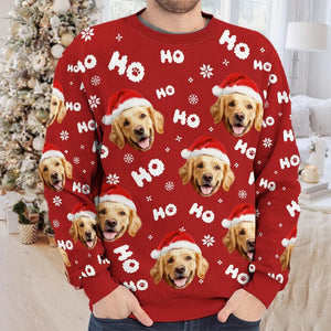 Custom Photo Puppy's Furrst Christmas - Personalized Ugly Sweater - Christmas Gift For Pet Lovers NA94