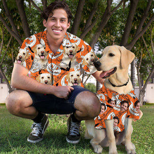 Personalized Gift For Pet Lovers  Pumpkin Pattern Neon-Orange Hawaiian Shirt