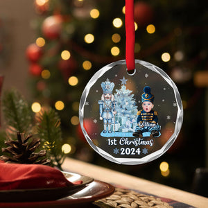 Merry Christmas My Baby - Personalized Glass Ornament - Christmas Gift For Mom, Dad, Family Members NA94