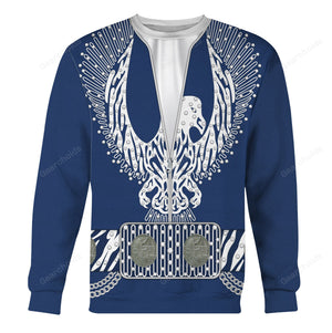 Elvis Silver Phoenix Blue - Costume Cosplay Hoodie Sweatshirt Sweatpants ELHS19