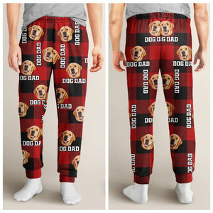 Custom Photo Plaid Pet Face - Gift For Pet Lovers - Personalized Pajama Pants NA94