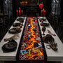 Creepy Horror Halloween Dining Table Decor, Spooky Party - Personalized Quilted Table Runner LA02