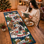 LA02. Merry Scary Christmas Family Decor, Custom Family Name Gift - Personalized Quilt Table Runner