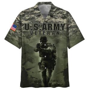 Us Amry Brave Soldier Hawaiian Shirt