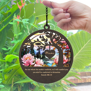 Mama Jerusalem Isaiah 66-13 - Memorial Gift - Personalized Window Hanging Suncatcher Ornament