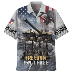 Army Cannon, Freedom Isn'T Free Hawaiian Shirt