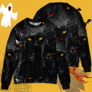 Halloween Black Cat In The Dark - Sweater